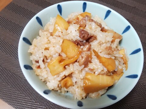 たけのこと豚肉の混ぜご飯